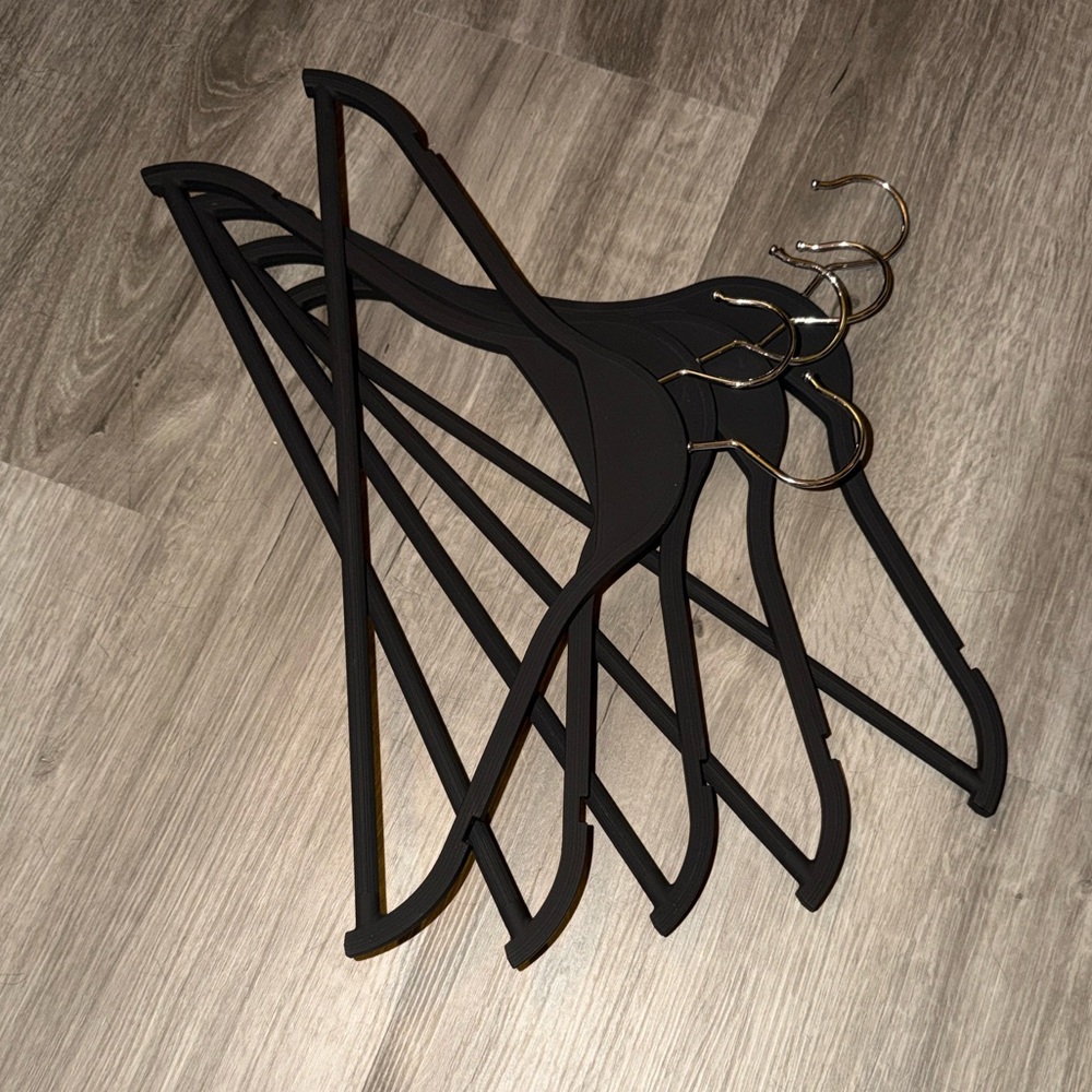 Set of Black Clothes Hangers